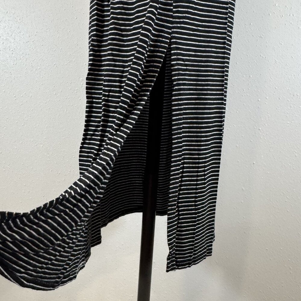24/7 Maurices Women Size M Black White Striped Sleeveless Dress Drawstring Waist - Picture 5 of 15